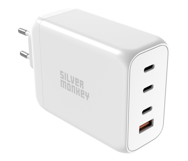SILVER MONKEY Ładowarka sieciowa GaN 200W USB-C PD + USB 3.0 QC W SMA154 - 1097688 - zdjęcie 2